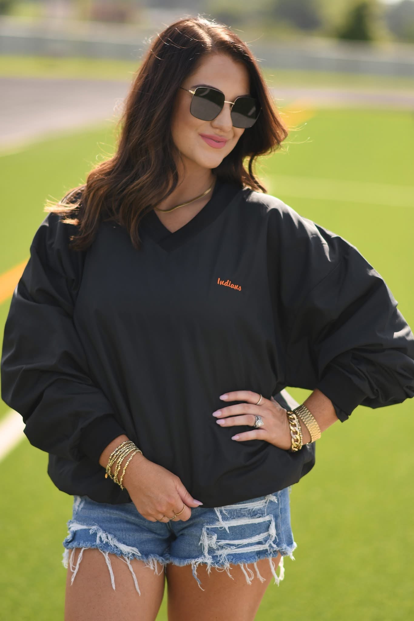Spirit Embroidered Windbreaker Pullover