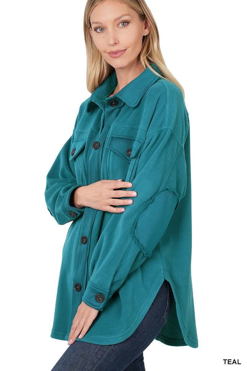 Oversized Teal Shacket