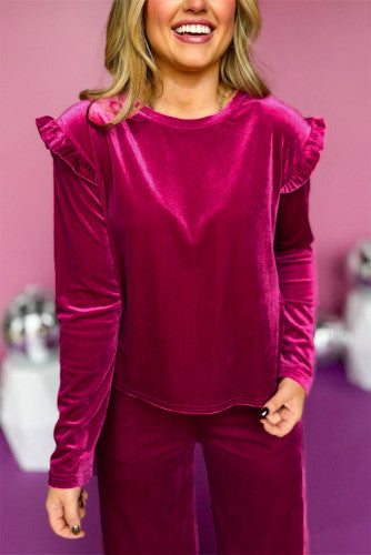 Ruffle Velour Set
