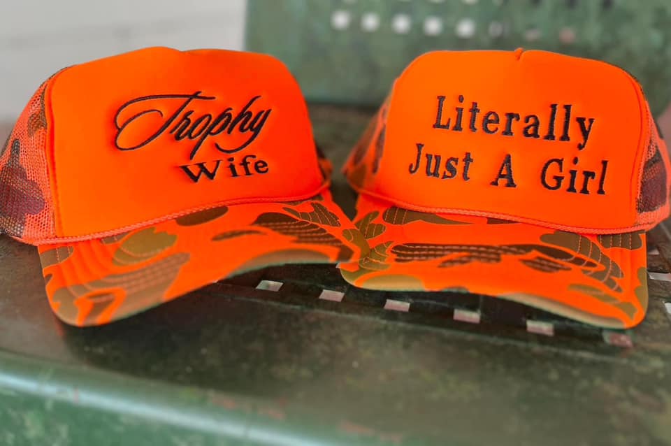 Orange Camo Hats