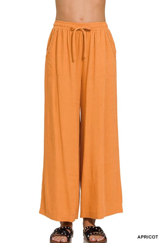 Wide Leg Linen Pants