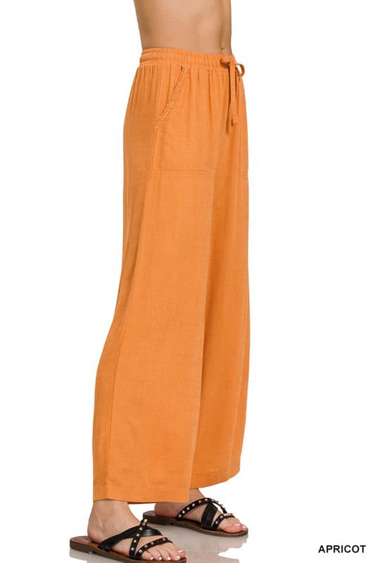 Wide Leg Linen Pants