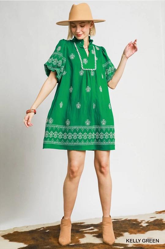 Boho Embroidered Dress