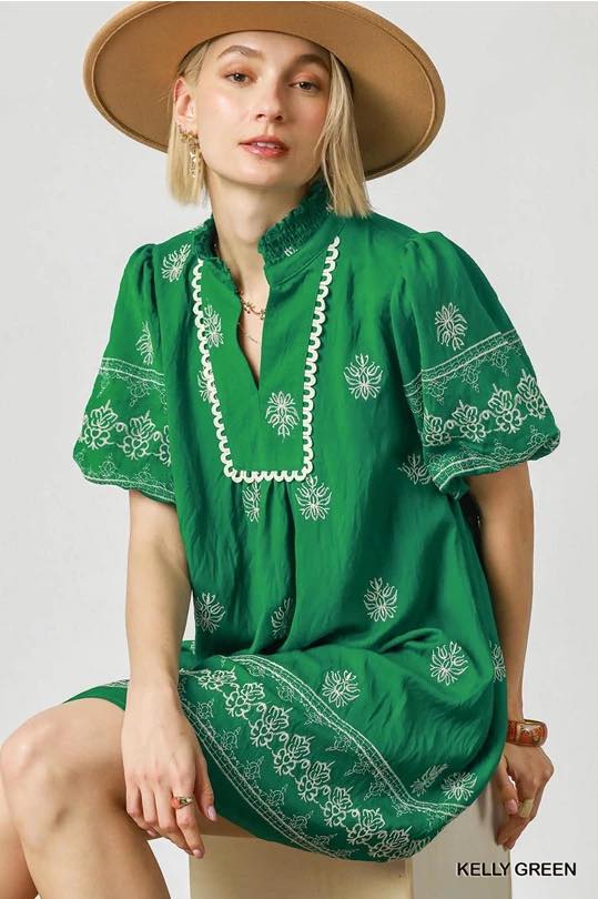 Boho Embroidered Dress