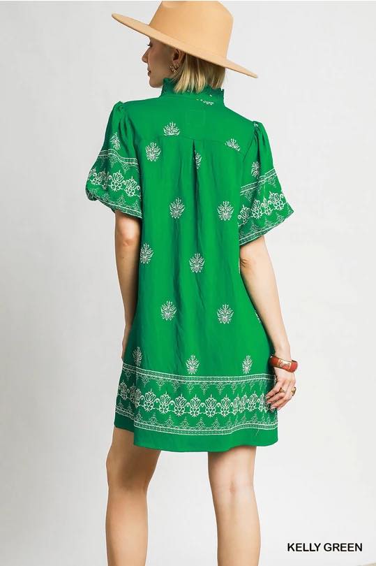 Boho Embroidered Dress