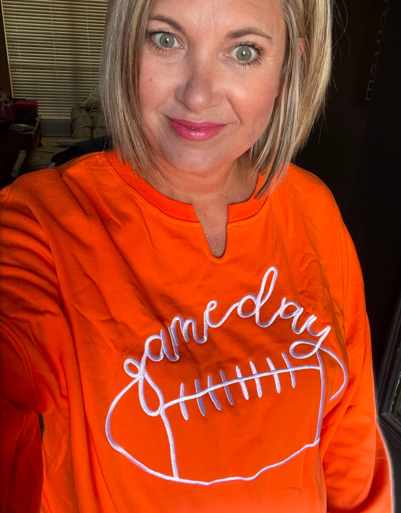 Orange Game Day Cropped Sweatshirt