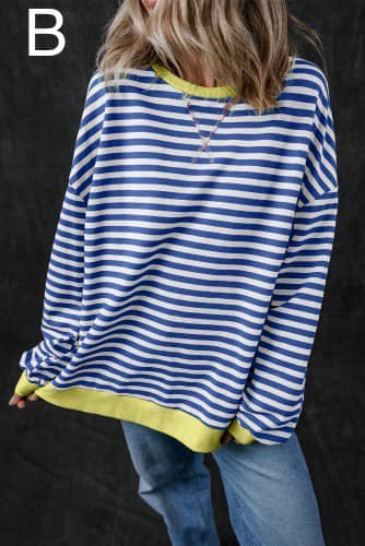 Oversized Striped Sweatshirt