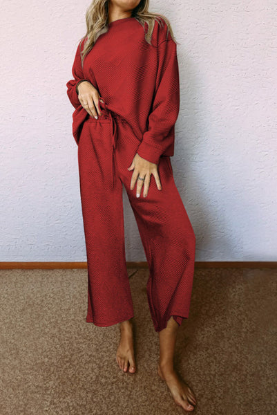 Red Long Sleeve Set