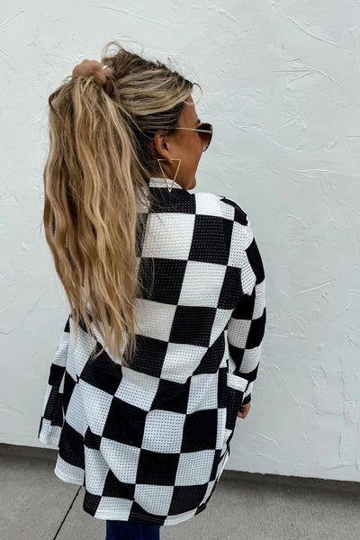 Checkered Print Lola Cardigan